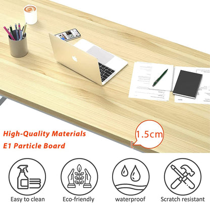 Computer Desk,100cm Computer Table PC Laptop Modern Study Table, Office Desk Workstation for Home Office with Extra Strong Legs,Writing Desk,Beige