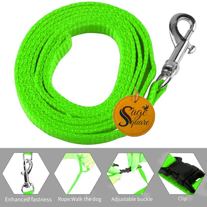 Sage Square Soft Adjustable Harness with Leash Rope Set for Cat/Kitten of Nylon (Green)