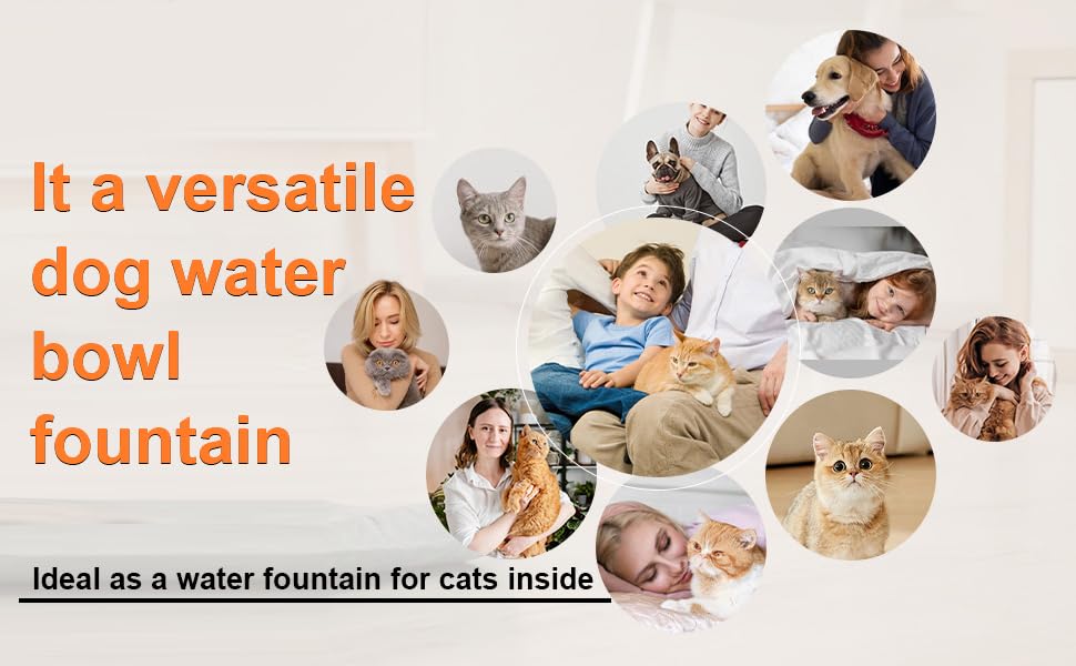 RIGJAK Dog Cat Water Fountain | Cat Drinking Fountain Automatic Water Dispenser | 2.5L Electric Automatic Smart Pet Dog Cat Drinking Water Dispenser