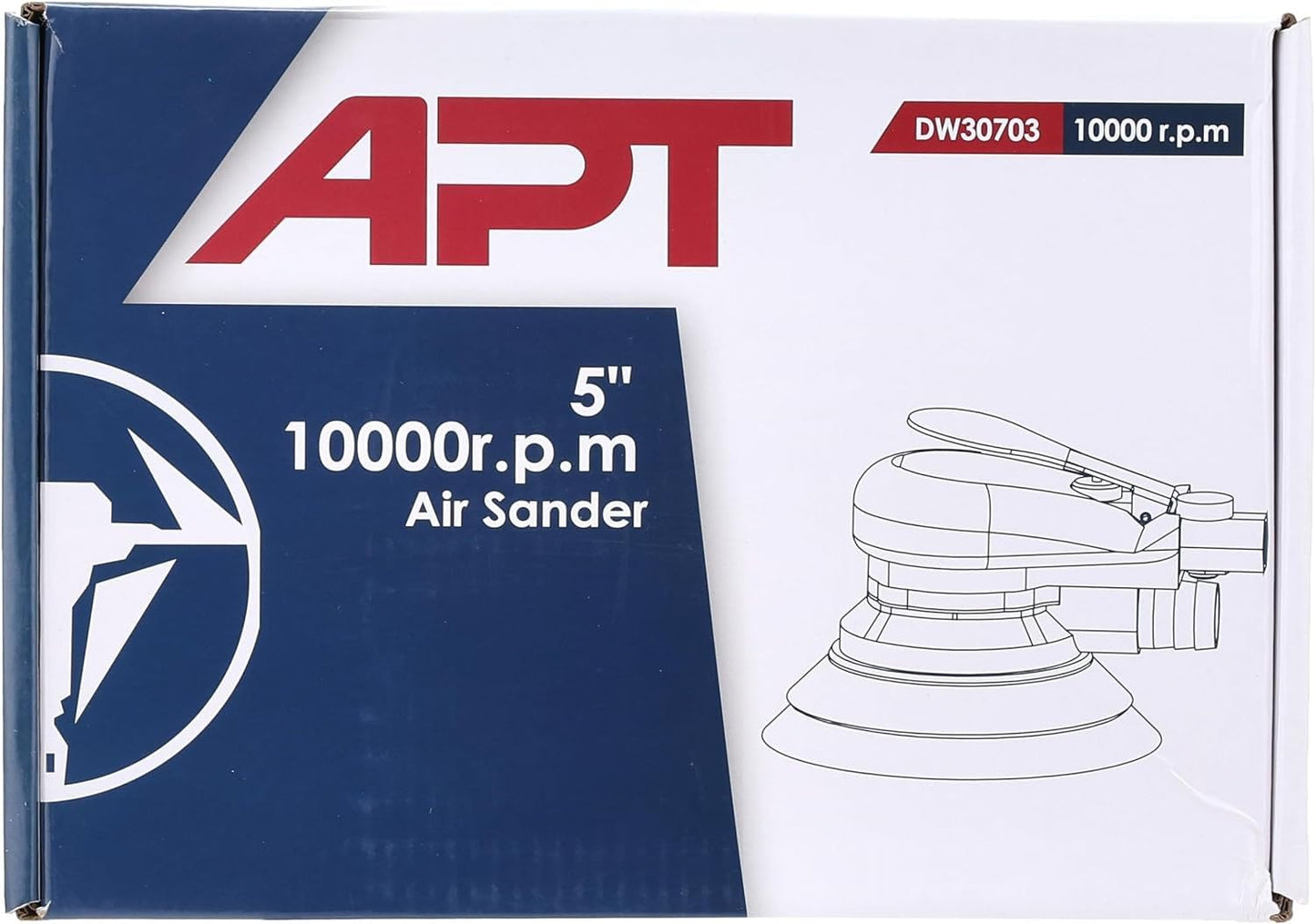 APT Air Vacuum Type Round Sander, 5-Inch Size