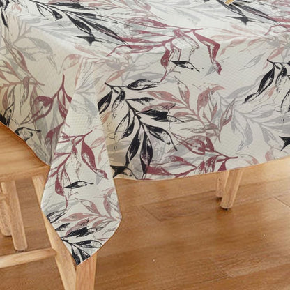 INtex Home Tablecloth, Linen Velvet Fabric, Soft Comfortable Material for Living Rooms Kitchens Bedrooms and Special Occasions, Elegant Table Cover - 130 x 200 cm - 1 Pc - Café x Warm Orange