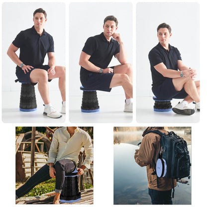 كرسي سفر بلاستيكي محمول قابل للطي والسحب، مقعد قابل للطي بتصميم رائع، خفيف الوزن وقابل للتعديل للتخييم وصيد الأسماك والمشي لمسافات طويلة والبستنة والاستخدام في الهواء الطلق