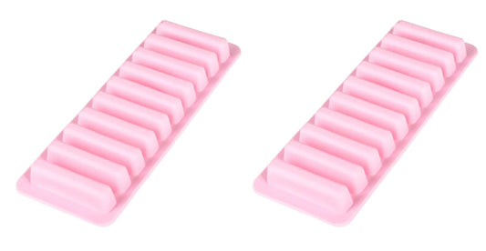 2 Pieces Ice Cube Trays Food Grade Silicone (Pink+Pink)