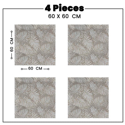 INtex HOME Analia Linen Tablecloth, Rectangular Dining Cover, Elegant and Durable, Soft Fabric, Easy-Care, Multi-Purpose for Home, Events, and Special Occasions, Set of 4 - Café - 60 x 60 CM