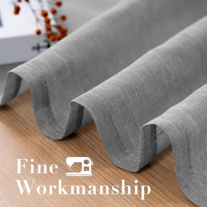 INtex CURTAINS House Semi-Transparent Linen Sheer Curtain, Lightweight Fabric with Steel Grommets, Elegant One Piece Window Panel for Living Room or Home Décor - 400 W x 270 L - Café