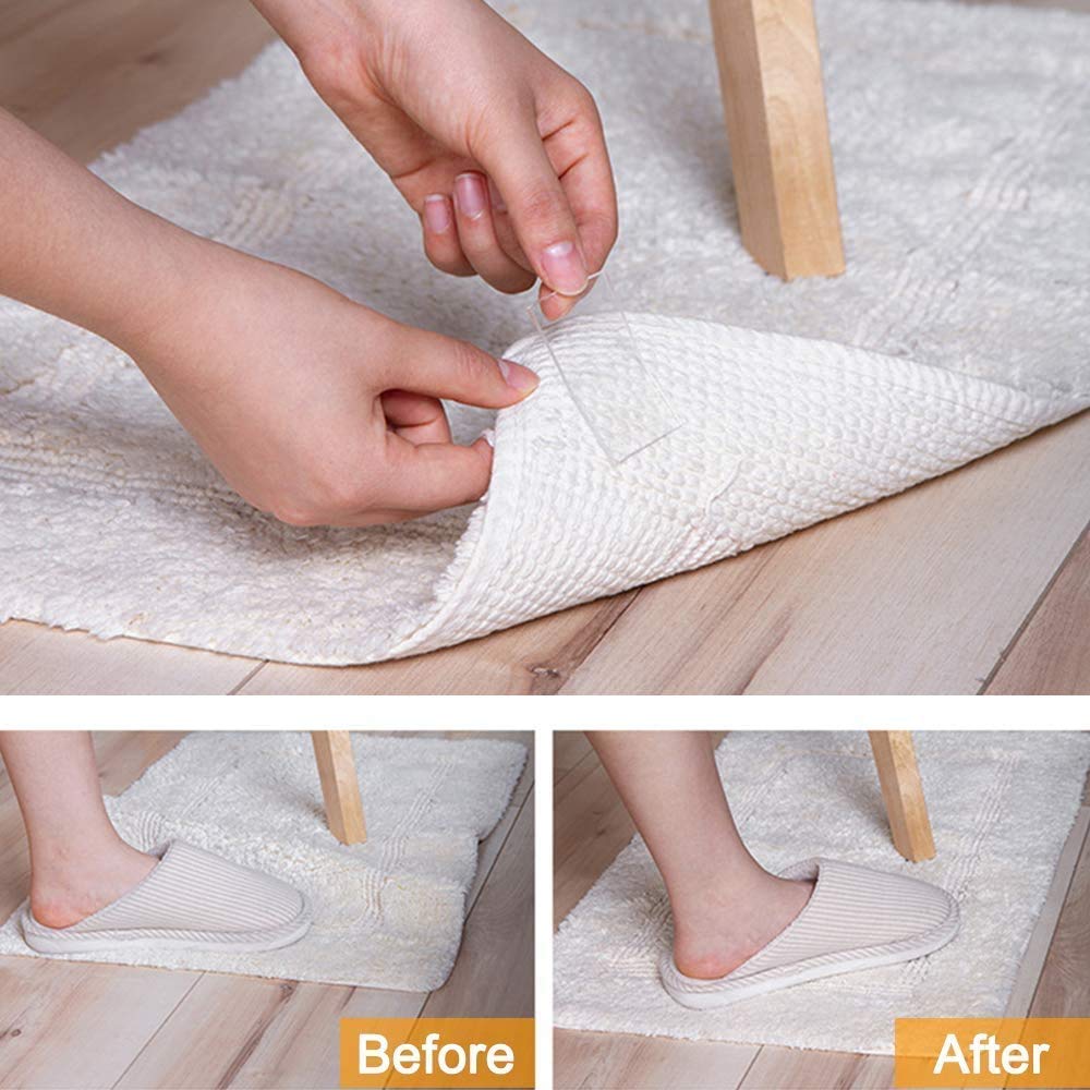 Tape Double Face Nano Adhesive, Strong Reusable Gel Grip for Home and Office Use, Removable and Washable, Transparent, 2 x 5 x 5 cm