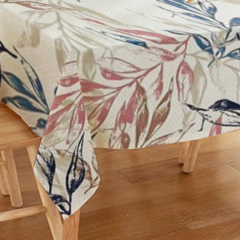 INtex Home Tablecloth, Linen Velvet Fabric, Soft Comfortable Material for Living Rooms Kitchens Bedrooms and Special Occasions, Elegant Table Cover - 130 x 200 cm - 1 Pc - Café x Warm Orange