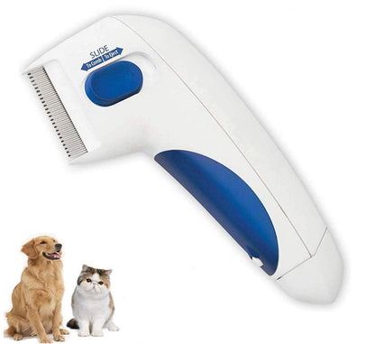 GAMRY Flea Comb for Pets - Head Lice Removal Pet Cleaning As Seen On TV Electronic Comb for Dogs and Cats, Silent