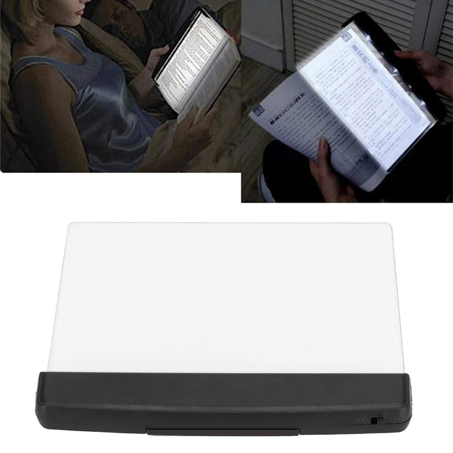 Weohoviy Book Reading Light, Ultra Thin Flat Book Light, Eye Care Book Page Light and Bookmark Light Reading in Bed