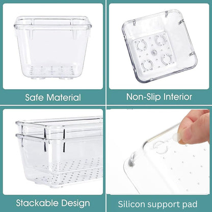 Zimtal Drawer Organizer (25) Set of 4 Size Versatile Desk Drawer Organizers and Storage Bins for Makeup, Bedroom, Jewelry, and Kitchen/Office Devices made of Clear Plastic (25 pcs)