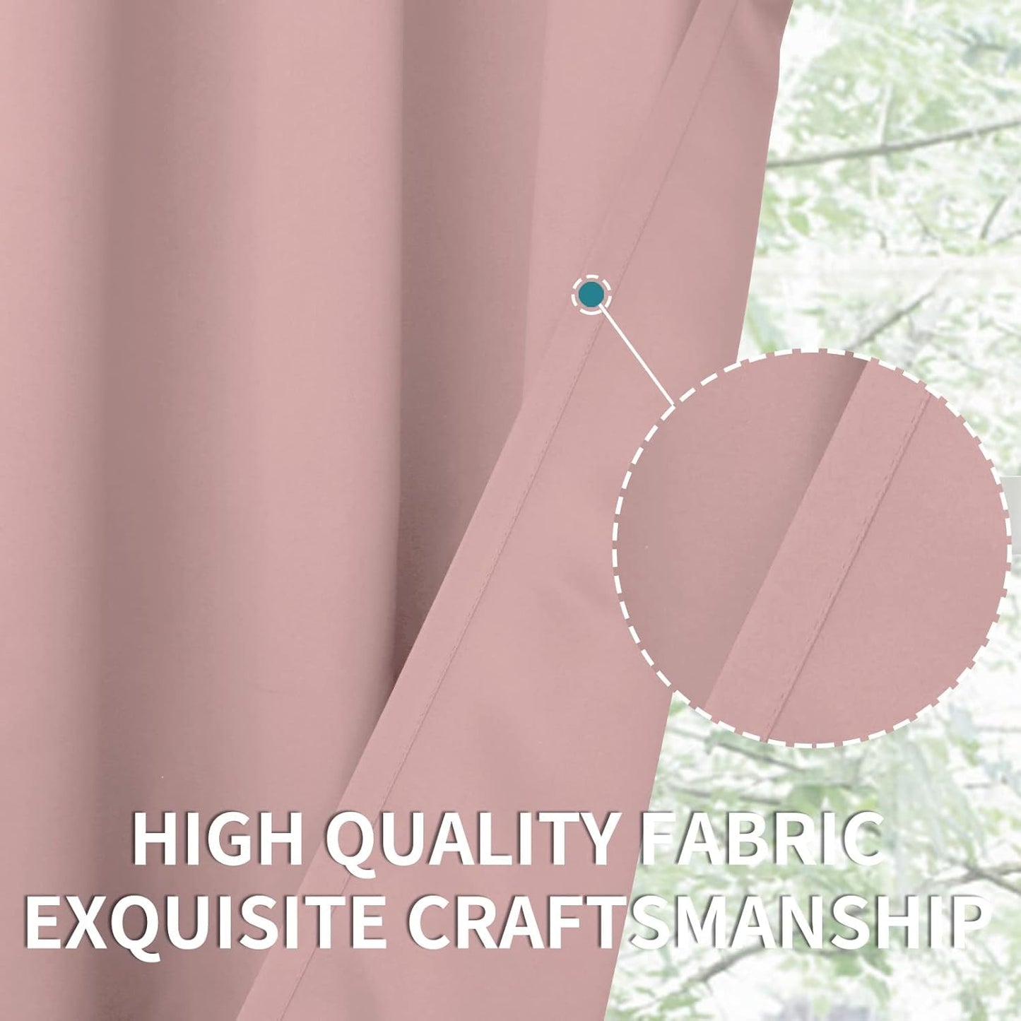 INtex CURTAINS HOUSE Blackout Curtains - Soft Peachy Texture Thermal Insulating Curtains-Silver Steel Grommets Blackout For Living Rooms And Bedrooms - Single Panel 135W X 230L CM Black