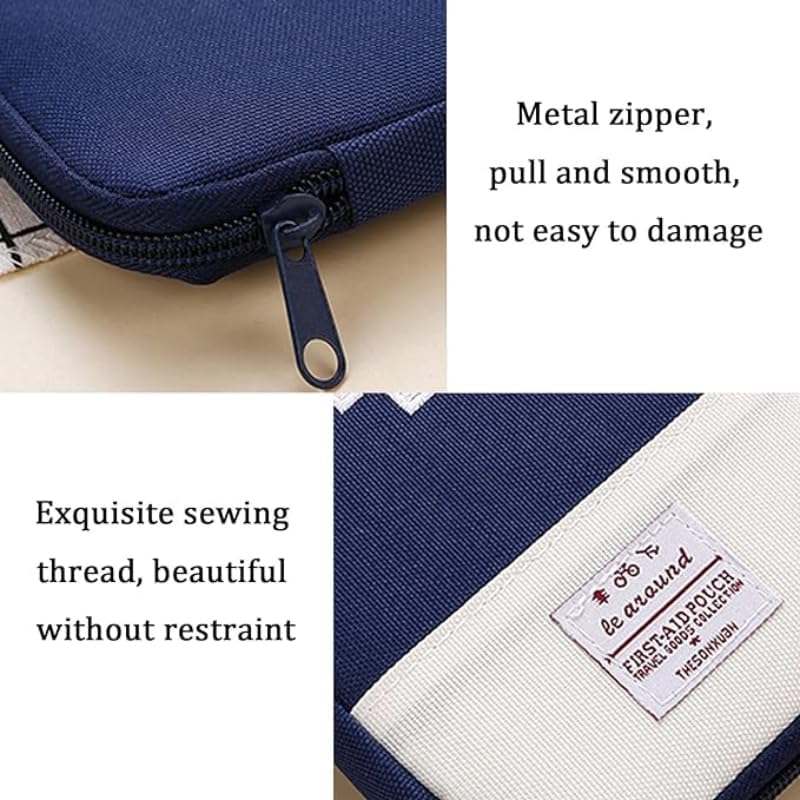 Waterproof Multifunction Divided Emergency Medical Storage Bag Practical For Outdoor Camping And Hiking Set Of 2 Pieces - Red Blue