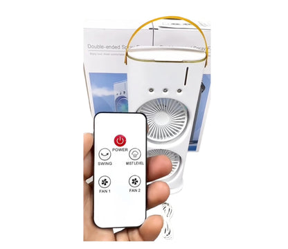 Portable Cooling Fan with Remote Control, 3 Speed Modes, Rotatable with water Tank Mini Air Cooler, Mist Cooling Fan