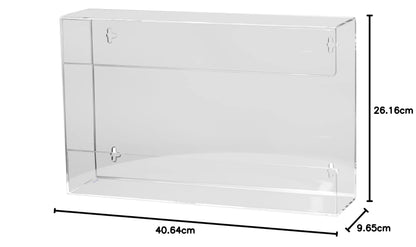 Acrylic Glove Box Holder, Wall Mounted Dispenser with 3 Box Capacity, 26.2 x 9.7 x 40.6 cm, for Medical Clinics, Food Service, Healthcare, and Commercial Use, Clear
