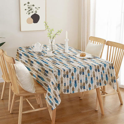 INTEX HOME Sofia Elegance Rectangular Tablecloth, Luxurious Linen Velvet, for Kitchen and Living Room Tables, Ideal for Ramadan and Events, 1 Pc, 130x90 cm, Easy-Care Fabric, Multicolour