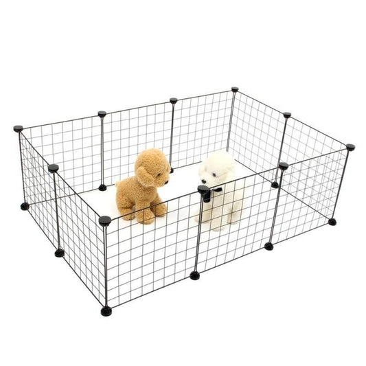 Portable Metal Pet Playpen Easy to Disassemble and Install Portable Indoor Outdoor Exercise Pen 10pcs