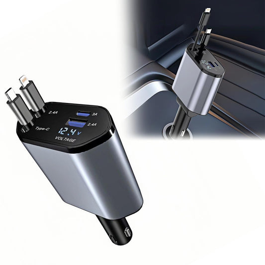 Retractable Car Charger, 120 W Retractable Cigarette Lighter, Car Charger Cigarette Lighter, Car Plug