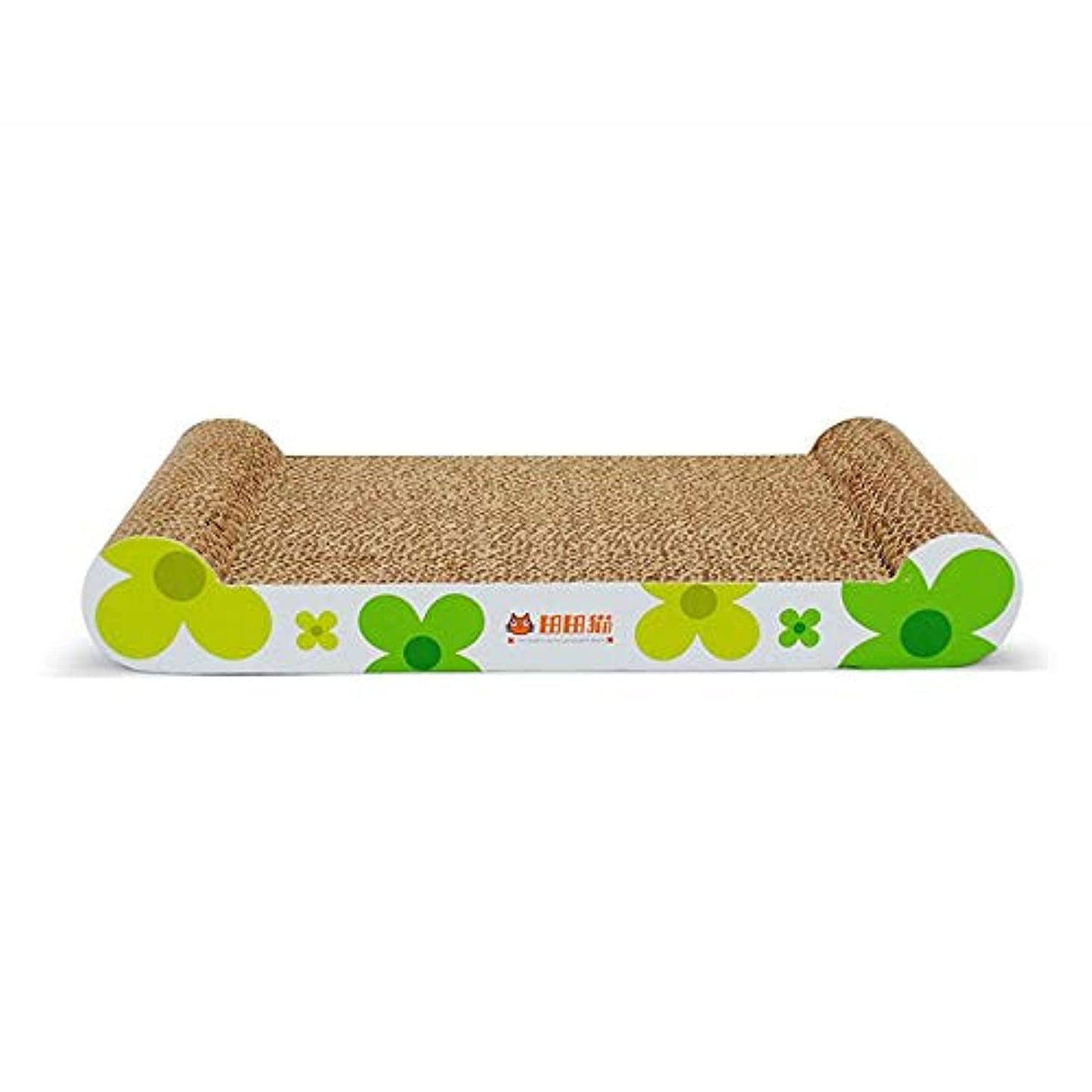 cat kitten corrugated scratch Board Pad Bed Mat lemon green