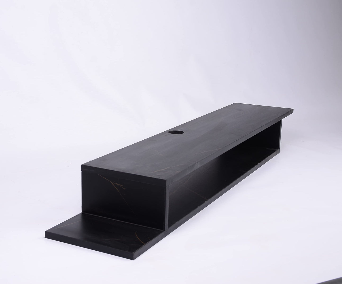 TV Stand Shelf, a versatile and spacious Entertainment Media Console measuring 135 cm, presented in a sophisticated and modern Black finish