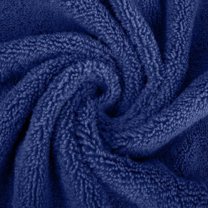 4-Piece Towel Set, 100% Cotton ? Includes 1 Bath Towel 140 cm x 70 cm, 1 Hand Towel 100 cm x 50 cm, 2 Washcloths 30 cm x 30 cm, Quick Dry, Super Soft, Highly Absorbent, No Fade, Navy Blue