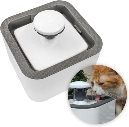 GION Cats Dog Water Fountain Animal Water Dispenser 2.5L Automatic Pet Drinking Fountain for Cats Kitty Indoor and Small Pets, Ultra Quiet Cat Drinking Fountain with Filter (1Pcs)