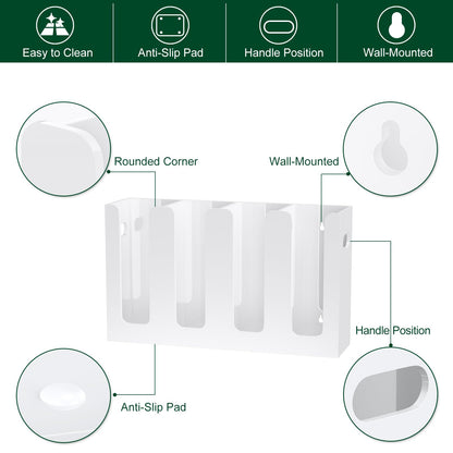 Clear Acrylic Coffee Cup Dispenser with Handles, Compartment Countertop or Wall Mounted Organizer for Hot and Cold Drink Cups and Lids