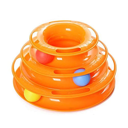 3-Levels Pet Cat Toy Amusement Plate