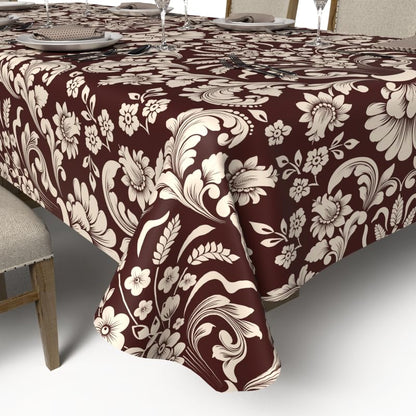 Helen Tablecloth and Napkins Set - 6 Pieces - Satin Material