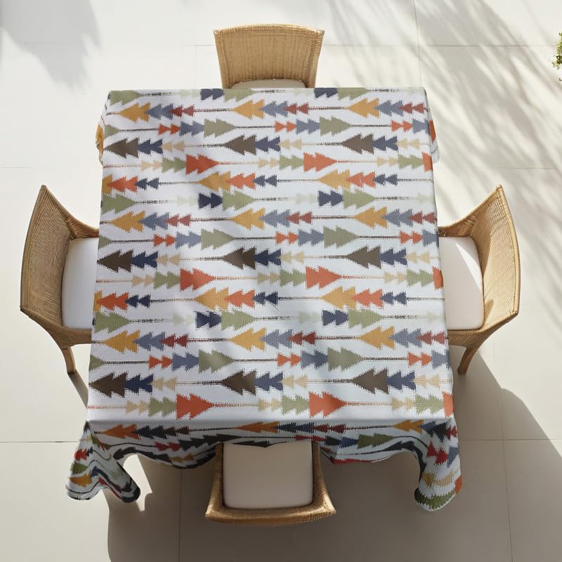 INTEX HOME Sofia Elegance Square Tablecloth – Luxurious Linen Velvet – Kitchen & Living Room Tables – For Ramadan & Events – Multiple Sizes Available – 1 Pc -130x130 cm - Multicolour