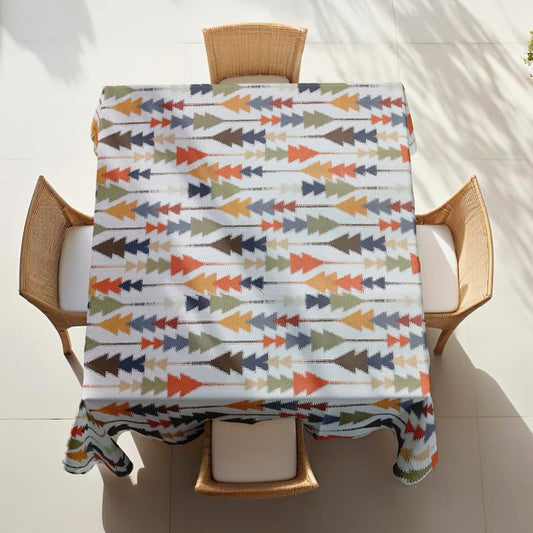 INTEX HOME Sofia Elegance Square Tablecloth – Luxurious Linen Velvet – Kitchen & Living Room Tables – For Ramadan & Events – Multiple Sizes Available – 1 Pc -130x130 cm - Multicolour