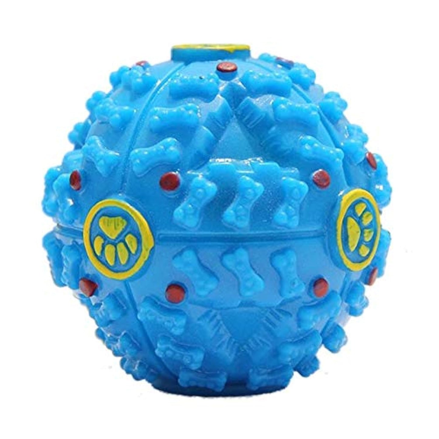 Funny Pet Food Dispenser Toy Ball Dog Cat Play Squeaker Sound Training Chew Toy