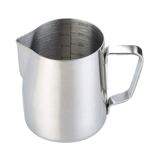 Yorten 304 Stainless Steel Milk Frothing Pitcher 350ml Milk Coffee Measurements Steaming Pitchers Suitable for Espresso Latte Art Frothing Milk