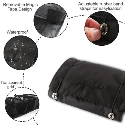 M MUNCASO Hanging Roll-Up Makeup Bag, 4-in-1 Foldable Toiletry Bag for Travel, Removable Storage Bags, Travel Cosmetic Organizer Bag for Women/Men, Black-2