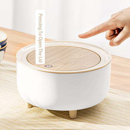 Storage Trash Can, Mini Plastic Waste Bin with Press Top Lid, Compact Design for Office, Kitchen, Under Desk, Multi-Purpose Waste Basket, Easy to Clean