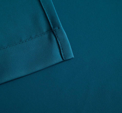 INtex CURTAINS HOUSE Blackout Curtains - Soft Peachy Texture Thermal Insulating Curtains-Silver Steel Grommets Blackout For Living Rooms And Bedrooms - Single Panel 135W X 230L CM Black