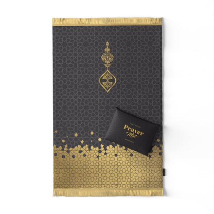 Al Hudda Soft Premium Velvet Prayer Mat - Prayer Rug Designed With Classic And Islamic Art Inspiration - High-Quality Soft, Comfortable