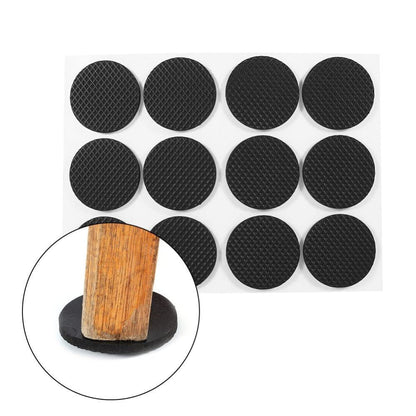 LUPINEZ Self Adhesive Round Rubber Floor Protector Non Slip Furniture Pads, Sofa, Bed, Table, Cabinet, Dining Chairs Balance Pad Noise Insulation Pad (9 Pcs)