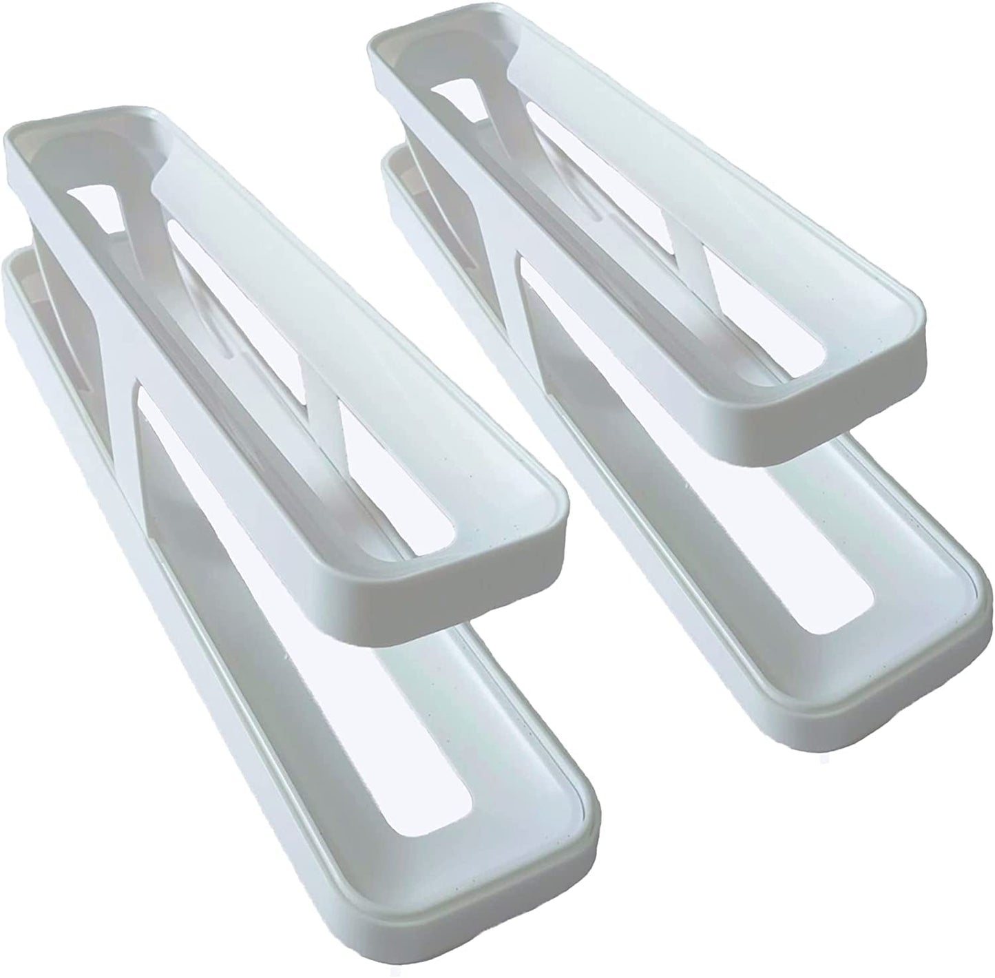 Tier Egg Dispenser Automatic Egg Roller Refrigerator Rolling Egg Holder Automatically Rolling Egg Storage Container for Kichen?2pcs?