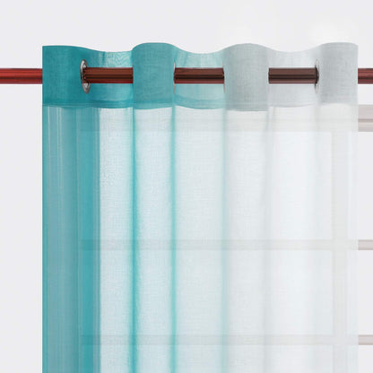 Modern Design Voile chiffon Curtains - Gradient colours- steel Grommets - 2 pieces - for living rooms and bedrooms