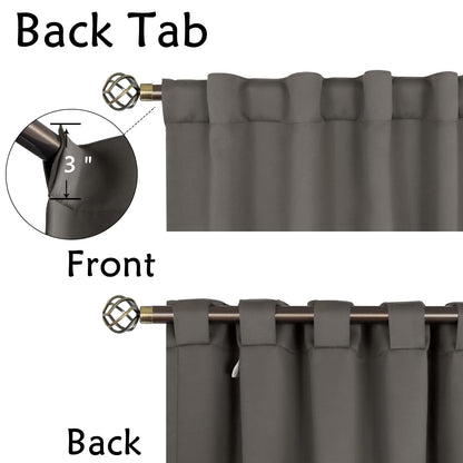 Elegant Blackout Curtains-Back Tap design-thermal Insulated fabric-for room Darkness - 1 Piece