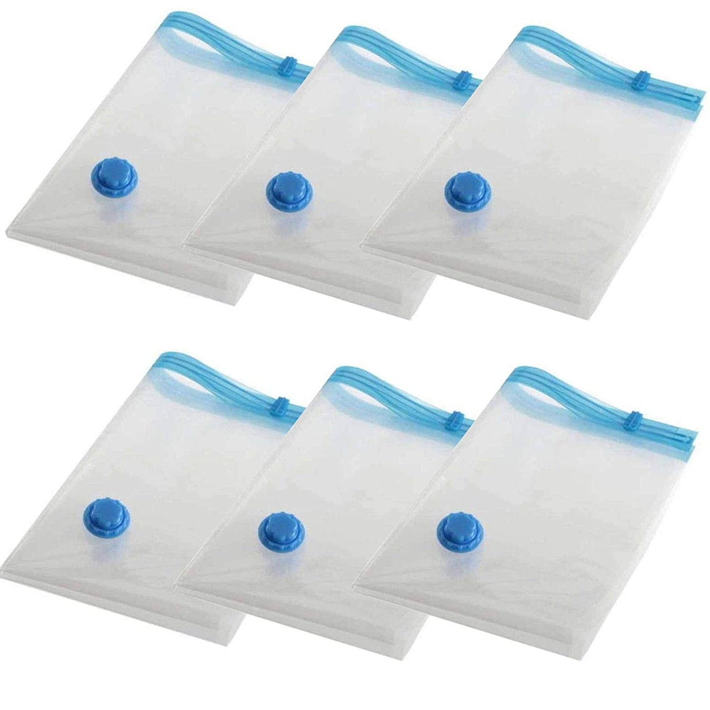 PACK OF 8 VACUUM COMPRESSED STORAGE BAGS SPACE SAVING CLOTHES BEDDING 50 x 70cm