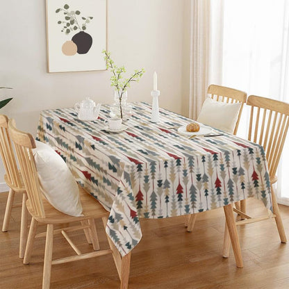 INTEX HOME Sofia Elegance Rectangular Tablecloth, Luxurious Linen Velvet, for Kitchen and Living Room Tables, Ideal for Ramadan and Events, 1 Pc, 130x90 cm, Easy-Care Fabric, Multicolour