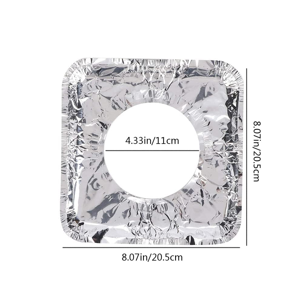 10 Pcs Gas Burner Cover - Disposable Aluminum Foil Gas Stove Mat for Easy Kitchen Cleaning