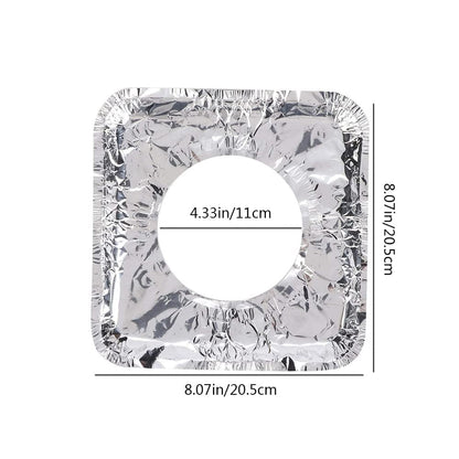 10 Pcs Gas Burner Cover - Disposable Aluminum Foil Gas Stove Mat for Easy Kitchen Cleaning