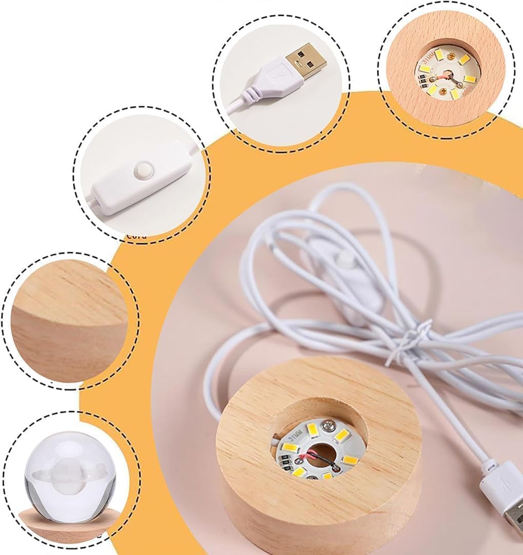 Etched Crystal Ball - Enjoy the gorgeous 3D solar system design of this night light, making it a perfect gift for birthdays, weddings or any festival, adding charm to your celebrations.(Large) IPL-150