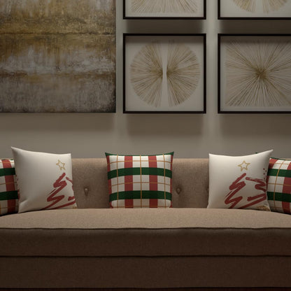 Christmas Cushion 40x40 CM, Washable Soft Holiday Pillow for Sofa, Bedroom, Living Room, or Office, Festive Decorative Accent