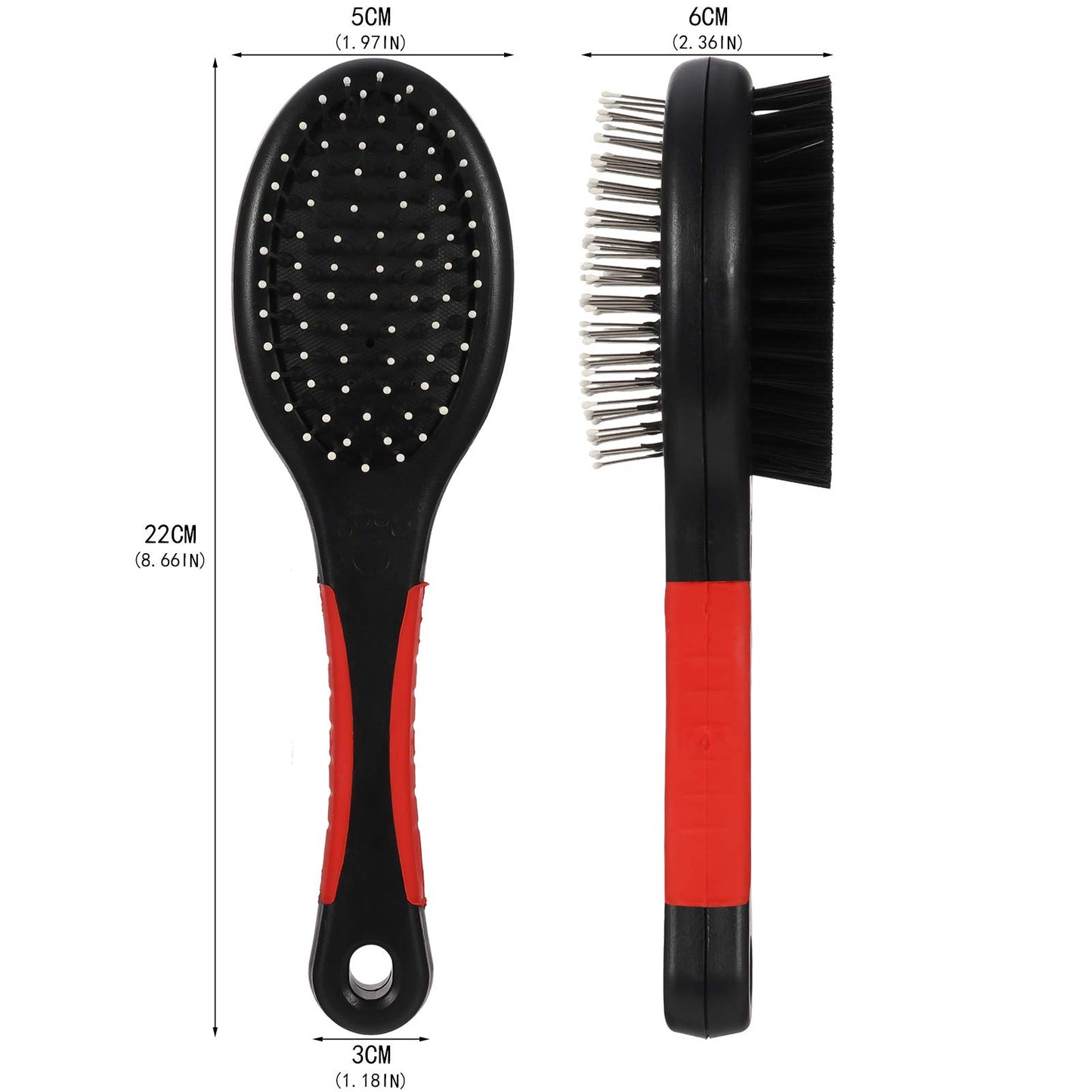 tao pipe Dog Brush Double Sided Dog Comb Dog Grooming Brush Cat Bath Brush Comb Slicker Massage Brush for Dogs & Cats Short and Long Hair