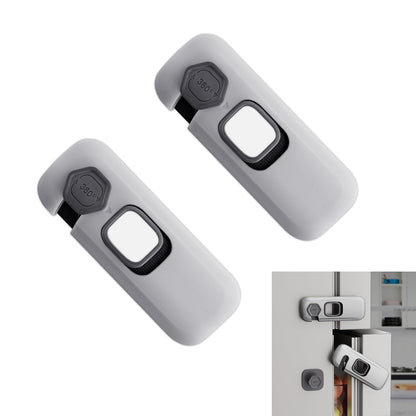 2Pcs Fridge Lock, Easy to Install Fridge Locks for Children, Fridge Locks No Tools Need or Drill, Fridge Child Lock Apply to Max 1 inch(25mm) Sealing Strip (Grey)