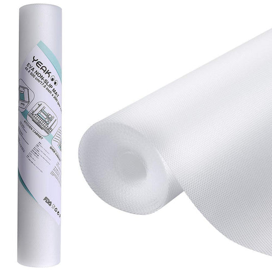 YEAKOO Transparent Useful and Multipurpose Anti Slip Mat/Sheet for Fridge, Bathroom, Kitchen, Drawer, Shelf Liner (45 x 500 cm) - Assorted Colors