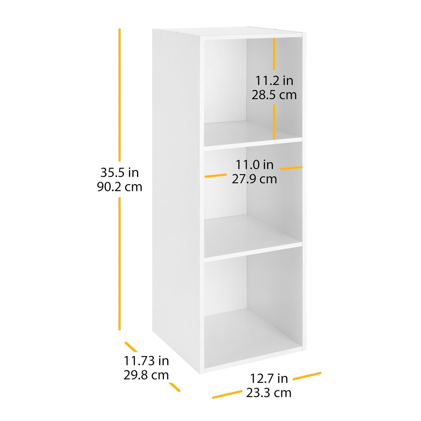 3 Cube Organizer, Versatile Storage Bookcase and Shelf Unit in White, Stackable and Modular Design for Closet, Office, or Living Room, Modern and Simple Organizer